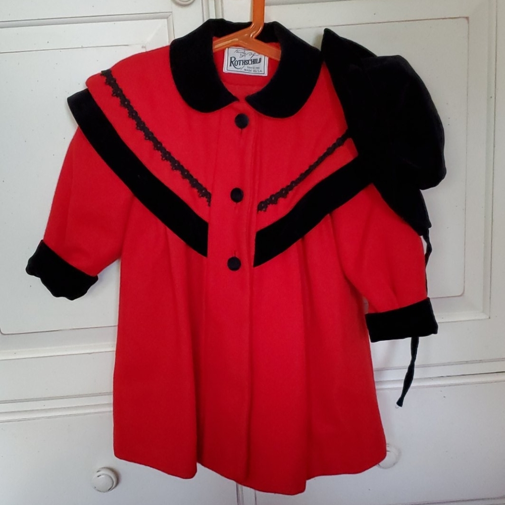 Rothschild red wool coat